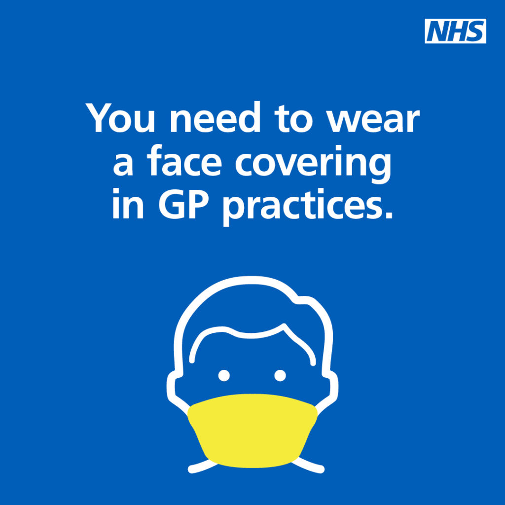 Wear a face covering at your GP practice